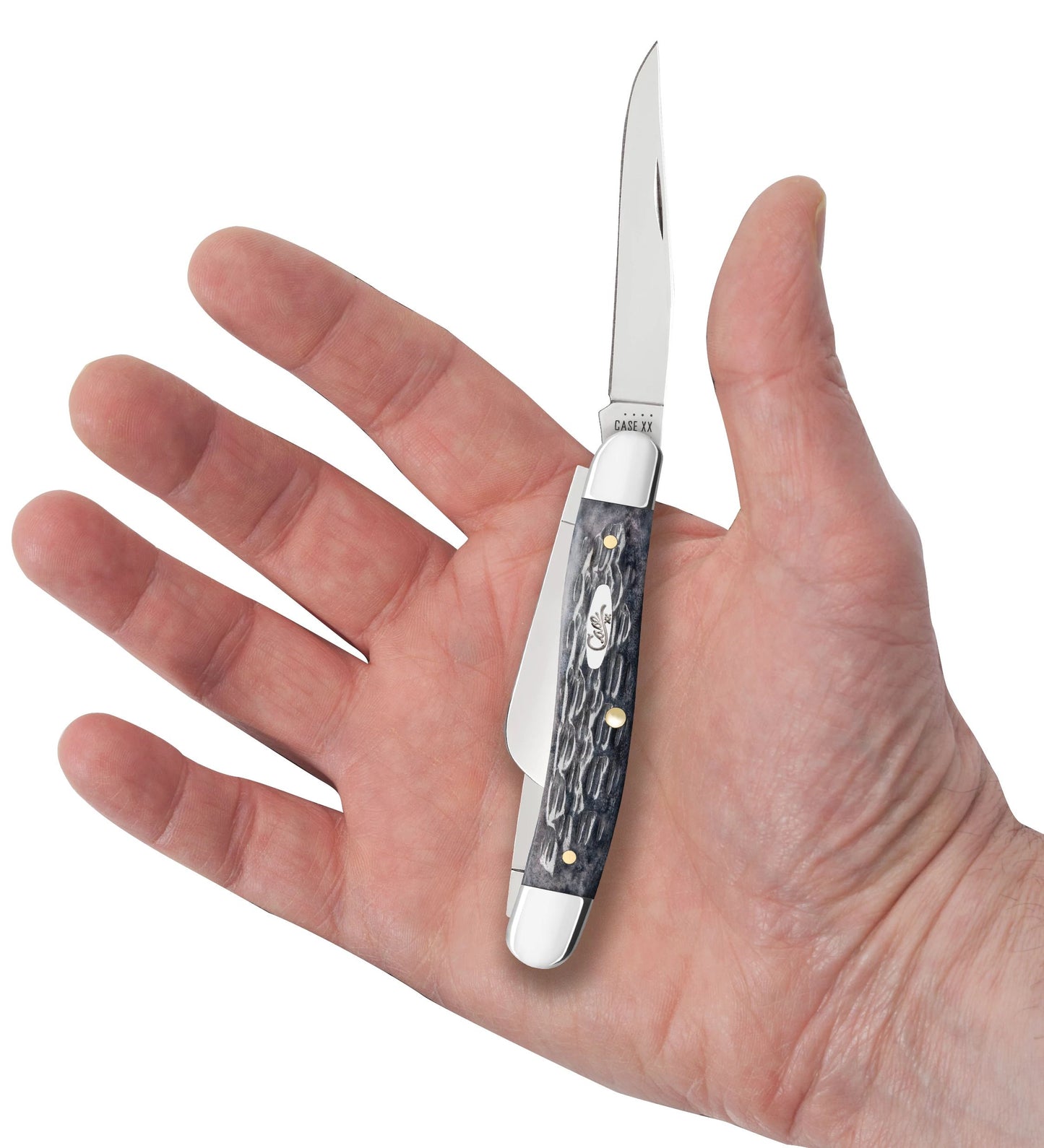 Case 58413 Pocket Worn Gray Bone Medium Stockman pocket knife — ClassicBlades