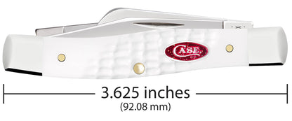 Case 60184 SparXX Medium Stockman closed showing 3.63 inch profile with red and silver glimmering Case oval shield — ClassicBlades