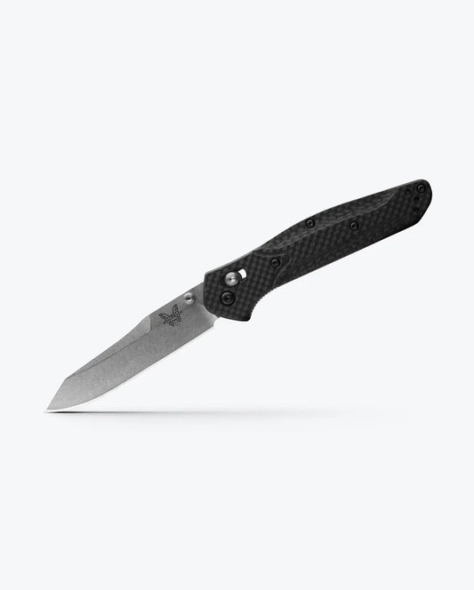 Benchmade 940‑1 Osborne carbon fiber folding knife open view