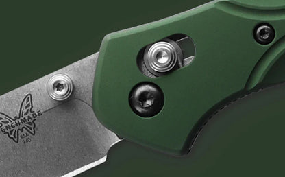 Benchmade 940 Osborne Knife – Green Aluminum Handle, CPM‑S30V Reverse Tanto Blade, AXIS Lock EDC