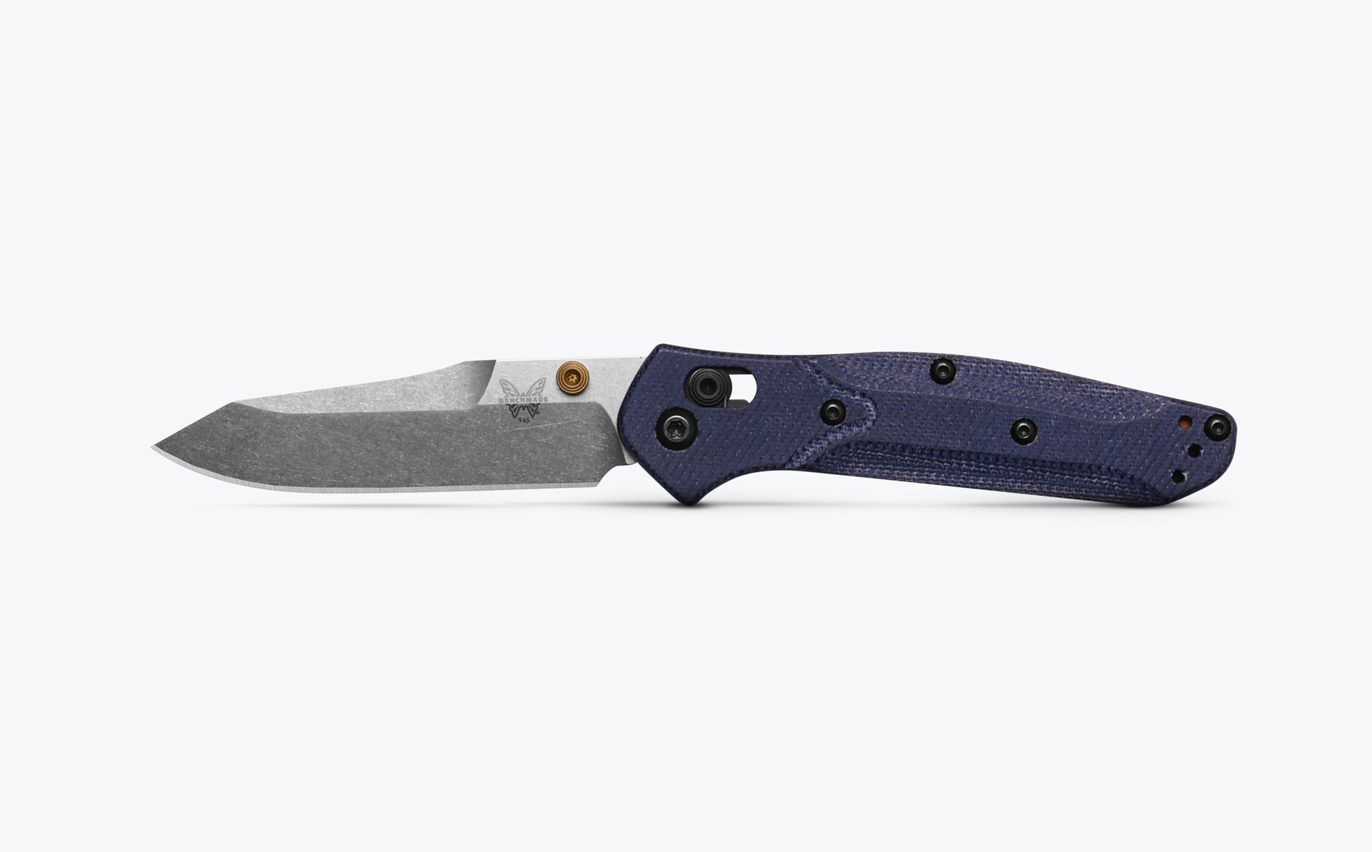 Benchmade 945-04 Mini Osborne 2.92 inch blade with flat grind detail — ClassicBlades