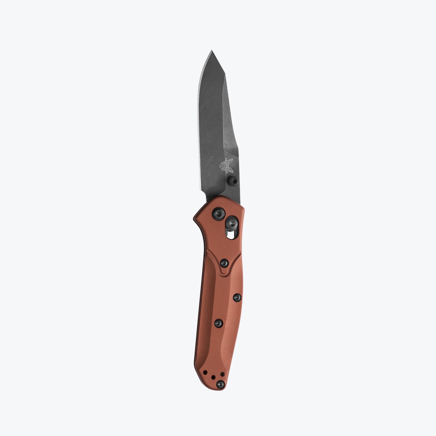 Benchmade 945BK-03 Mini Osborne burnt copper anodized aluminum handle with black oxide hardware and AXIS Lock detail — ClassicBlades