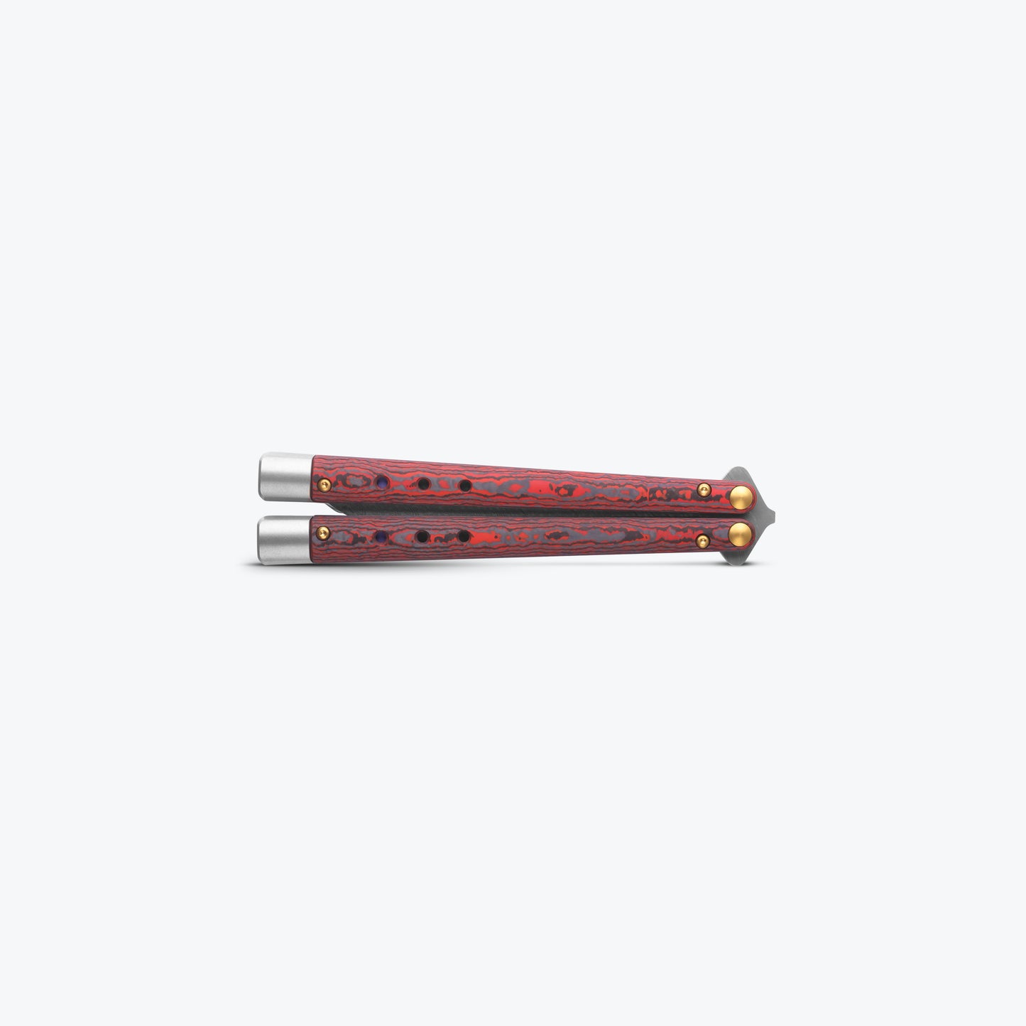 Benchmade Necron™ | Lava Flow Red Gold Class Limited Fatcarbon® Carbon Fiber Handle Damasteel® Blade