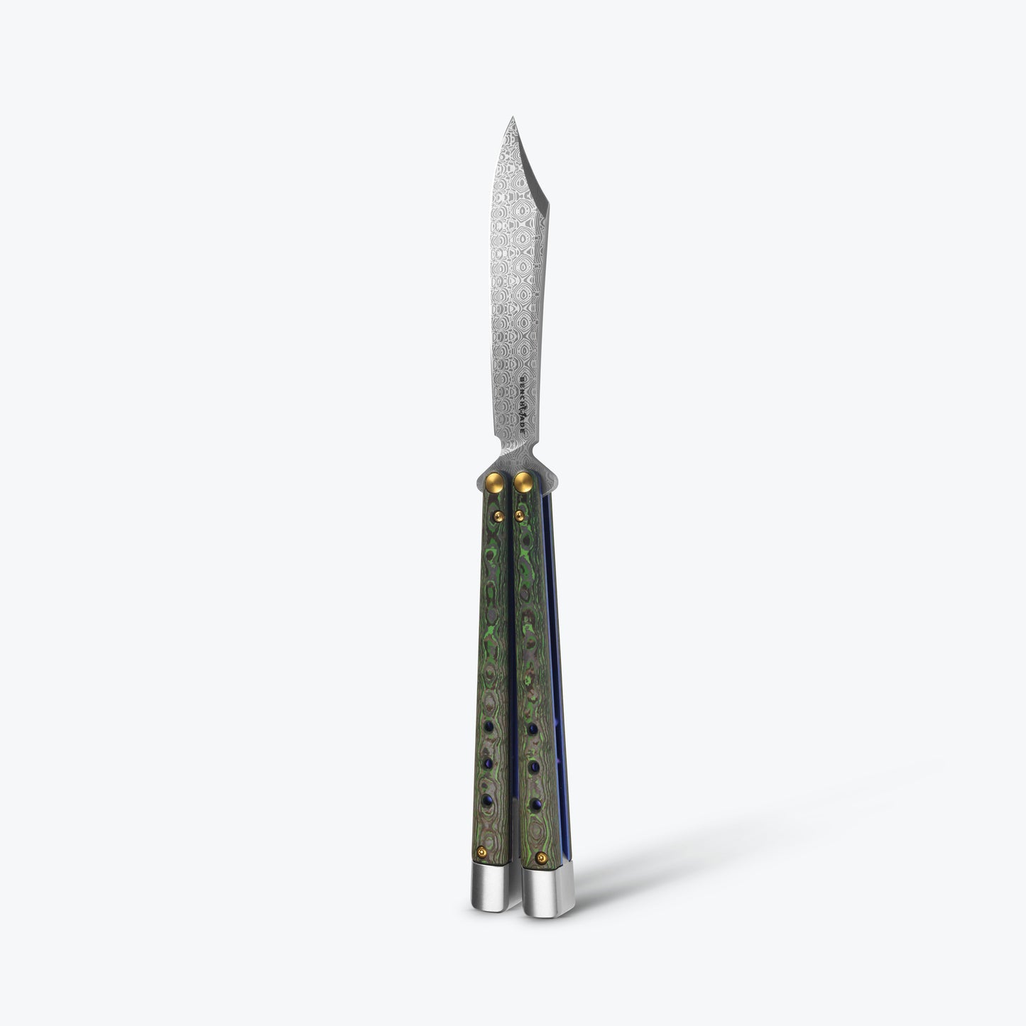 Benchmade Necron™ | Jungle Wear Green Gold Class Limited Edition Fatcarbon® Carbon Fiber Handle Damasteel® Blade