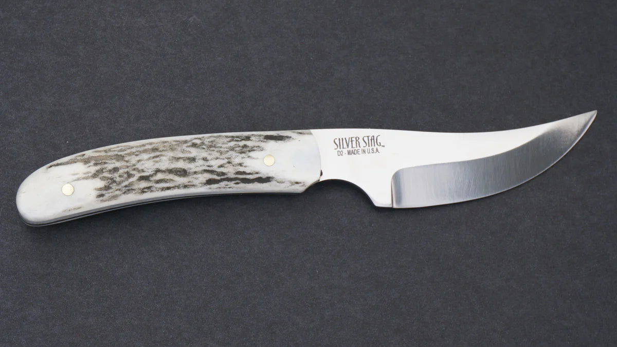 Silver Stag BWP3.0 Backwoods Pro fixed blade knife with genuine North American antler slab handle — ClassicBlades