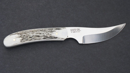 Silver Stag BWP3.0 Backwoods Pro fixed blade knife with genuine North American antler slab handle — ClassicBlades