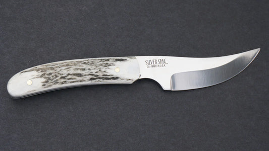 Silver Stag BWP3.0 Backwoods Pro fixed blade knife with genuine North American antler slab handle — ClassicBlades