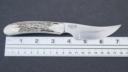 Silver Stag BWP3.0 Backwoods Pro 3 inch D2 tool steel trailing point blade at 62 HRC hardness detail — ClassicBlades