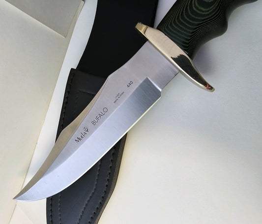Muela Bufalo-17G  Fixed Blade Green Micarta Handle Knife
