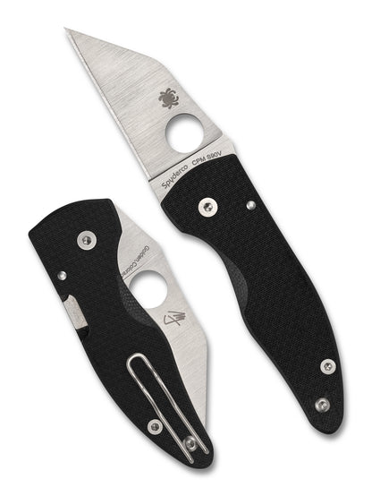spyderco microjimbo s90v wharncliffe blade close up
