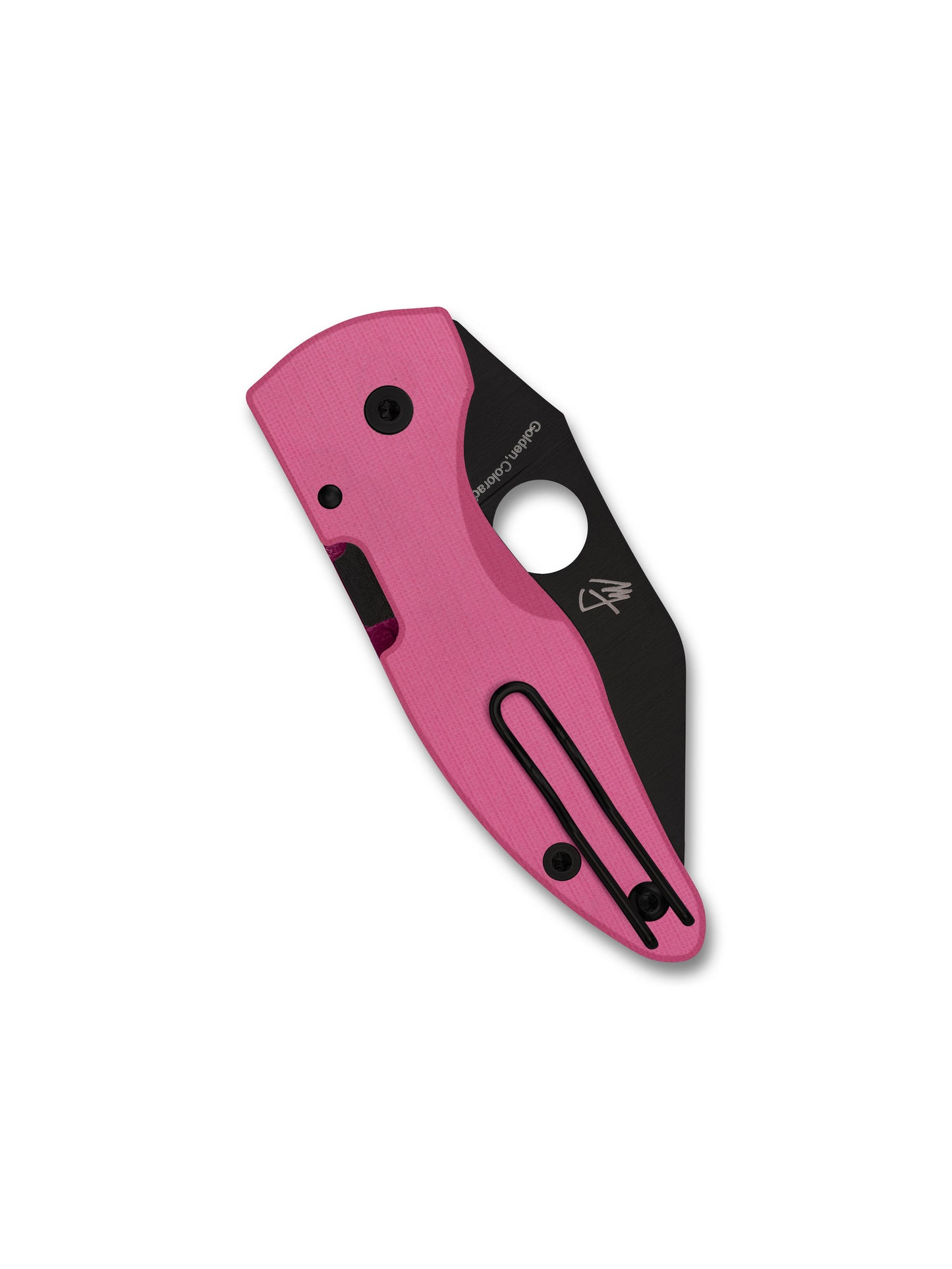 spyderco pink g10 handle compact edc knife