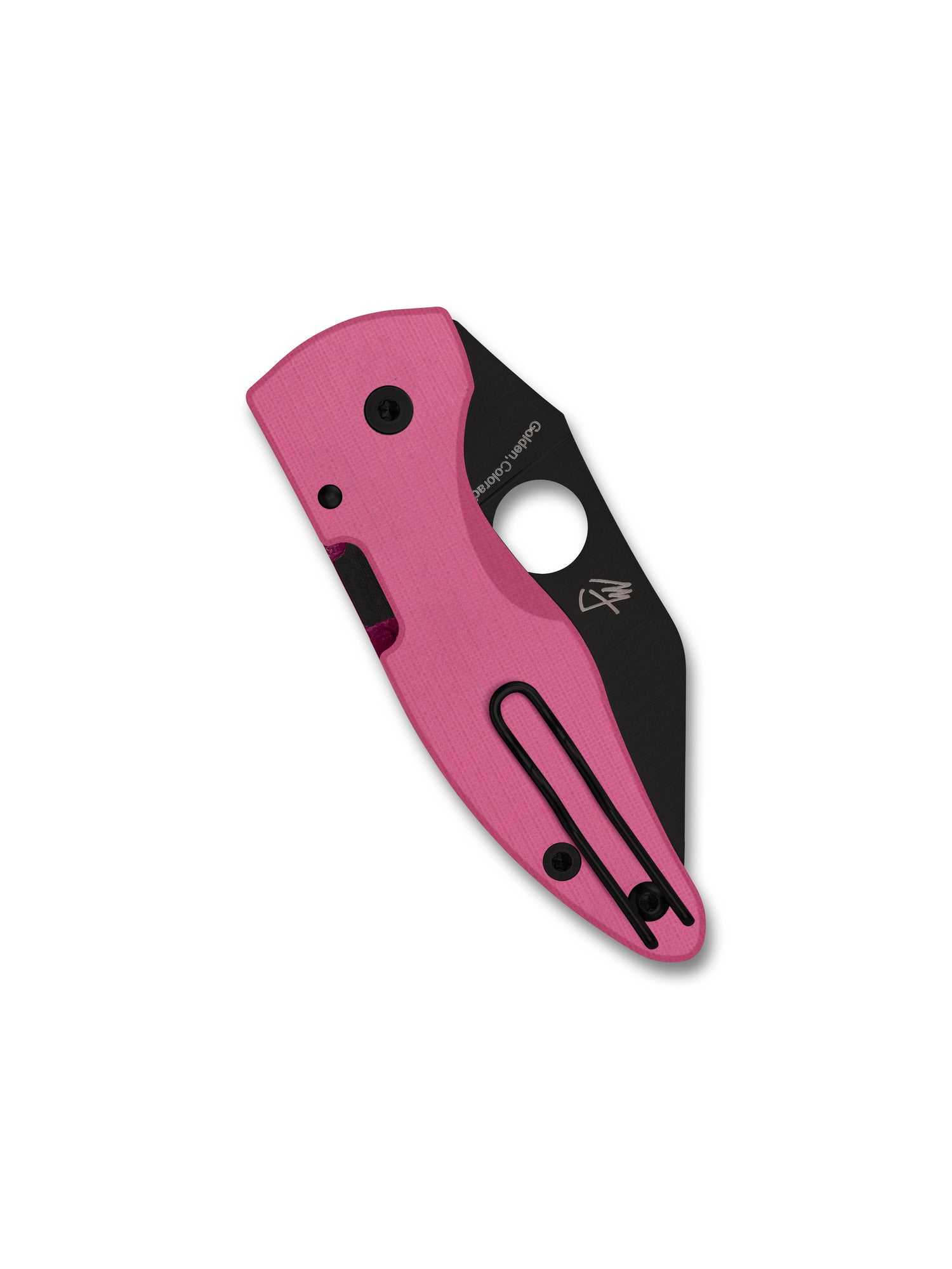 spyderco pink g10 handle compact edc knife