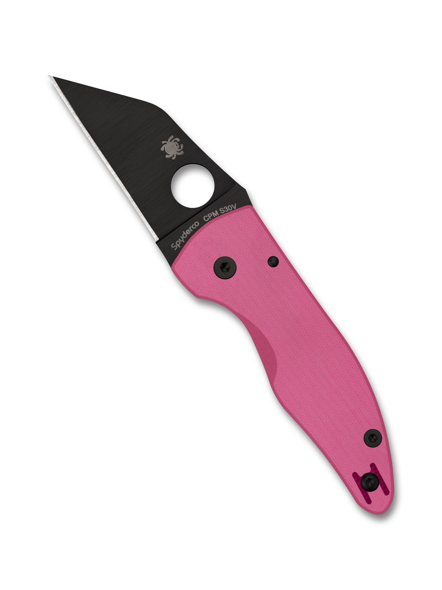 spyderco microjimbo pink g10 black blade sprint run
