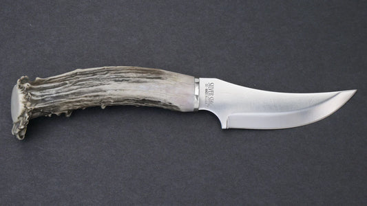 Silver Stag CH4.0 Cascade Hunter fixed blade skinning knife with handcrafted crown antler handle — ClassicBlades