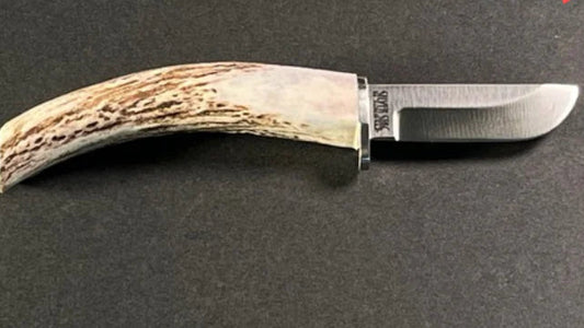 Silver Stag HTT2.5 HT Trapper fixed blade knife with handcrafted crown antler handle — ClassicBlades