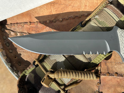 Chris Reeve Pacific PAC-1001 black Cerakote CPM MagnaCut clip point blade close-up, unused condition
