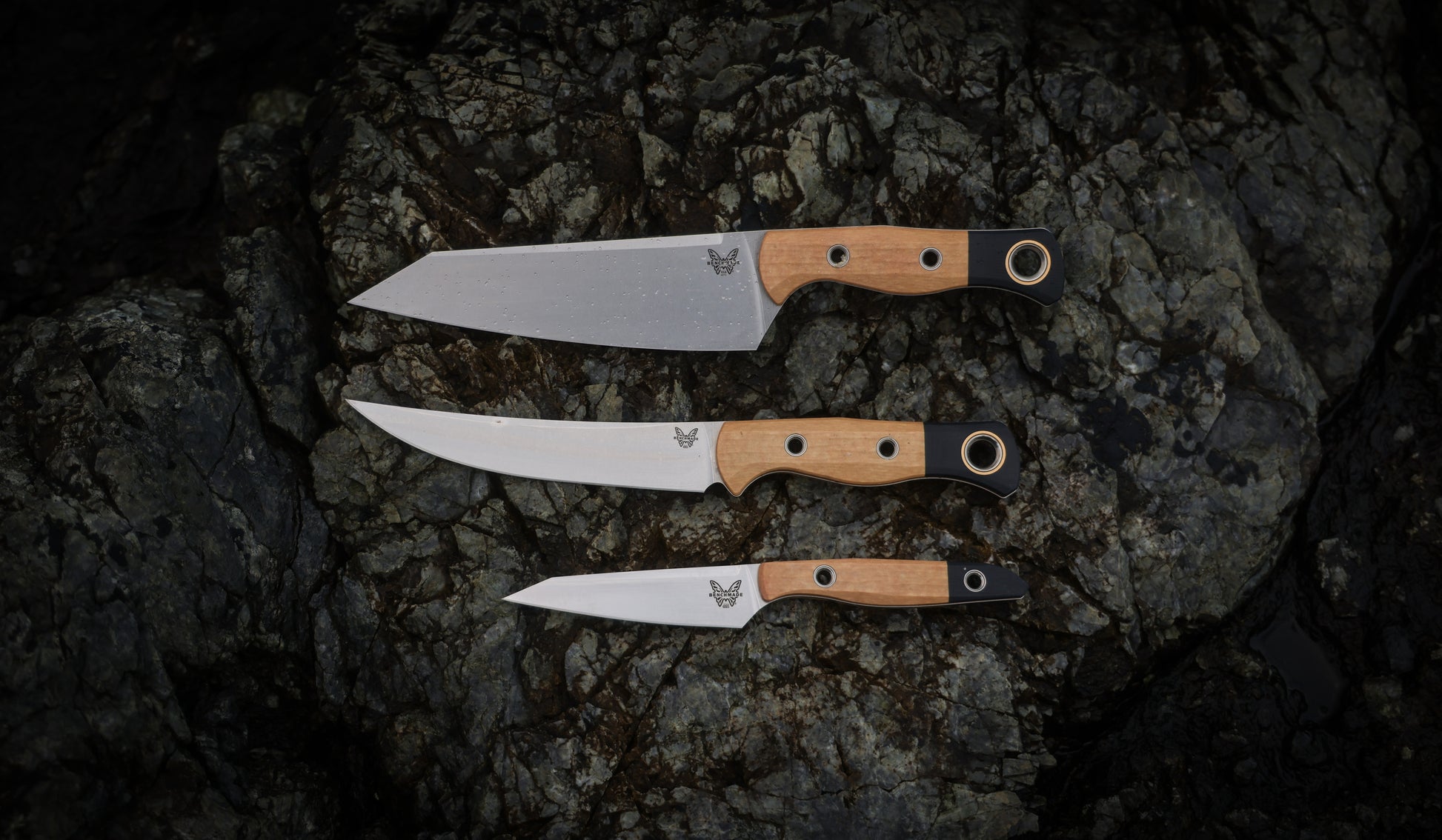 Benchmade 4005-02 kitchen set CPM-154 satin blades with SelectEdge technology