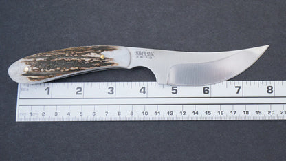 Silver Stag SS4.0 Smith Slab 4 inch D2 tool steel upswept skinner blade at 62 HRC hardness detail — ClassicBlades