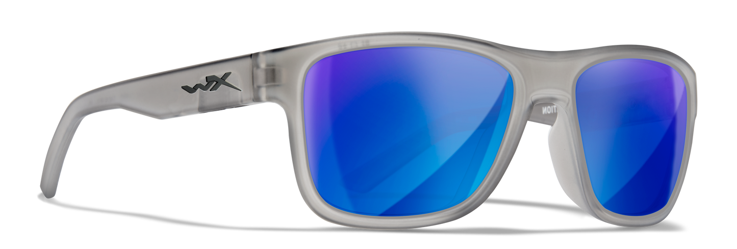 Wiley X WX OVATION Matte Slate Frame / CAPTIVATE™ Polarized Blue Mirror Lenses AC6OVN09