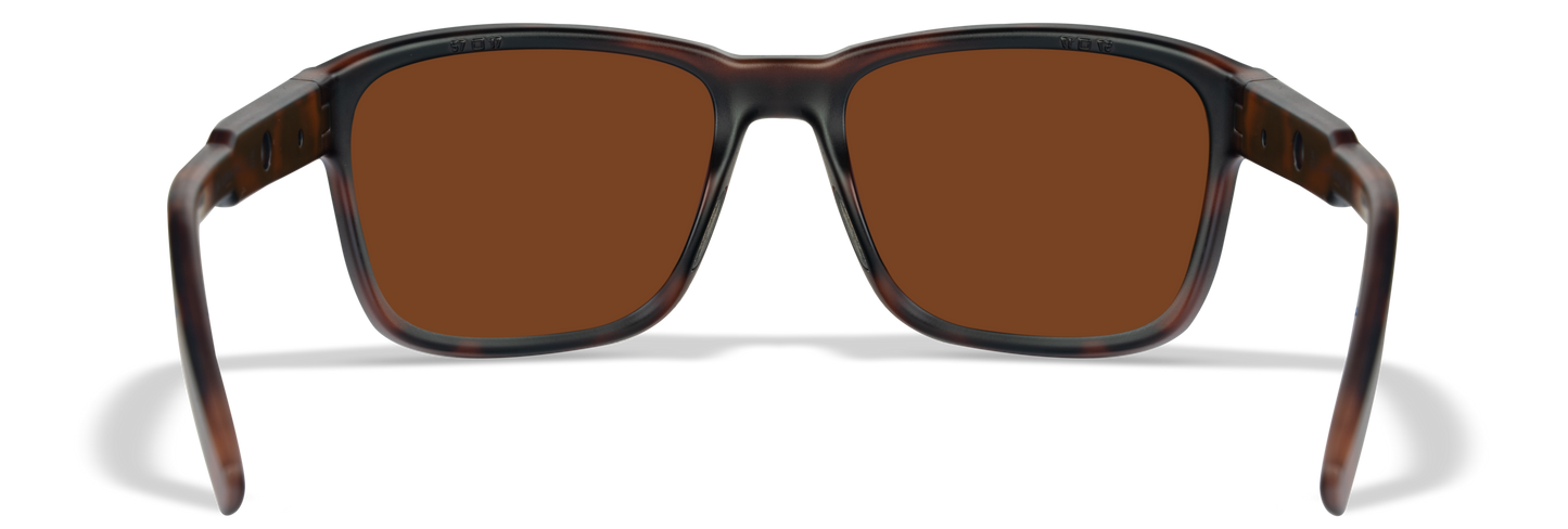 Wiley X WX TREK Matte Havana Brown Frames / CAPTIVATE™ Polarized Copper Lenses M/L AC6TRK06