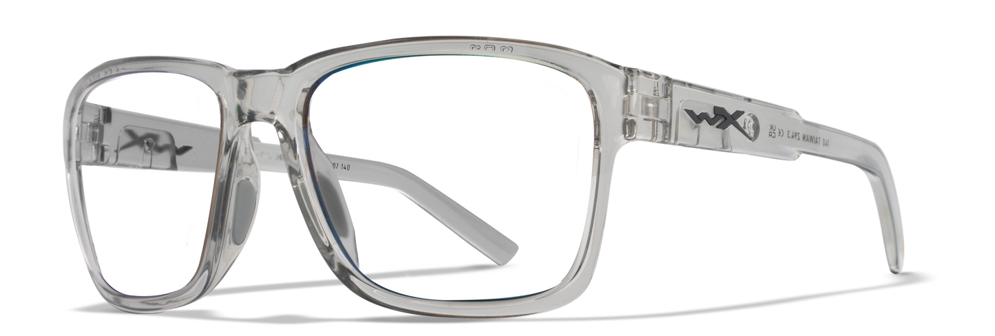 Wiley X WX Trek Gloss Crystal Light Grey / CAPTIVATE™ Polarized Green Mirror M/L AC6TRK07