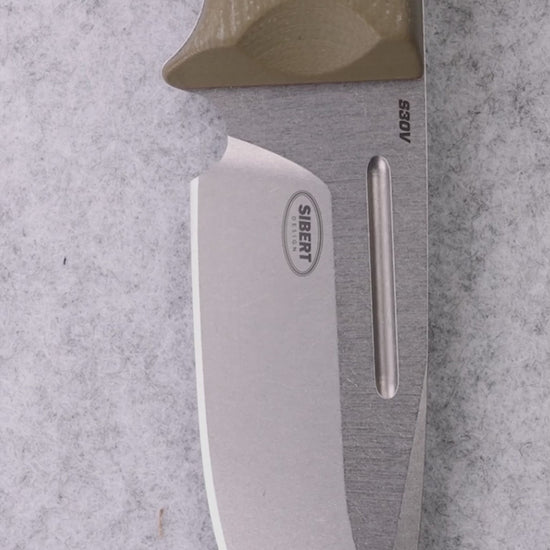 Benchmade 165-1 Mini Bushcrafter fixed blade knife with OD green G10 handle and red G10 liners — ClassicBlades