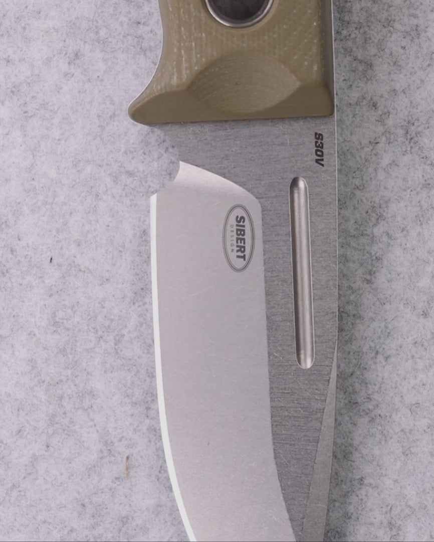 Benchmade 165-1 Mini Bushcrafter fixed blade knife with OD green G10 handle and red G10 liners — ClassicBlades