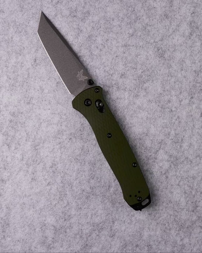 Benchmade 537GY-1 BAILOUT® |CPM-M4 Super Steel Blade  | WOODLAND GREEN ALUMINUM