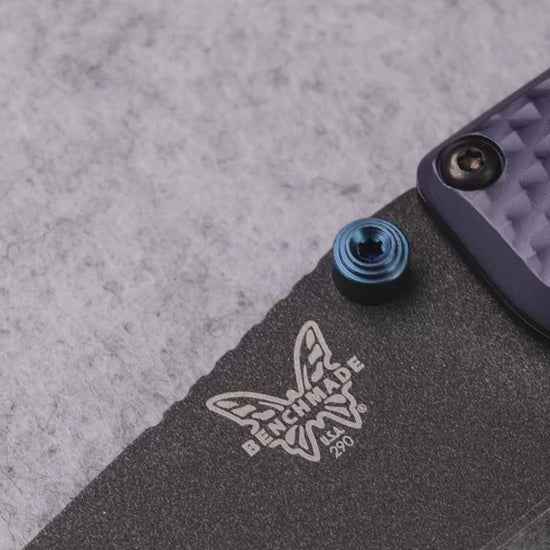 Benchmade Crater Blue aluminum handle texture Classic Blades