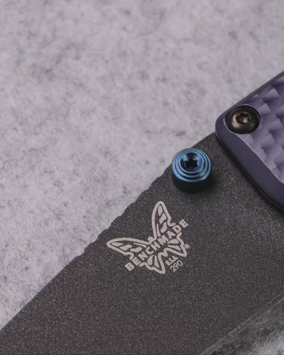 Benchmade Crater Blue aluminum handle texture Classic Blades