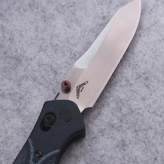 Benchmade 945-04 Mini Osborne with denim Micarta handle scales — ClassicBlades