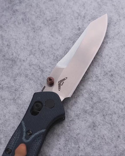 Benchmade 945-04 Mini Osborne with denim Micarta handle scales — ClassicBlades