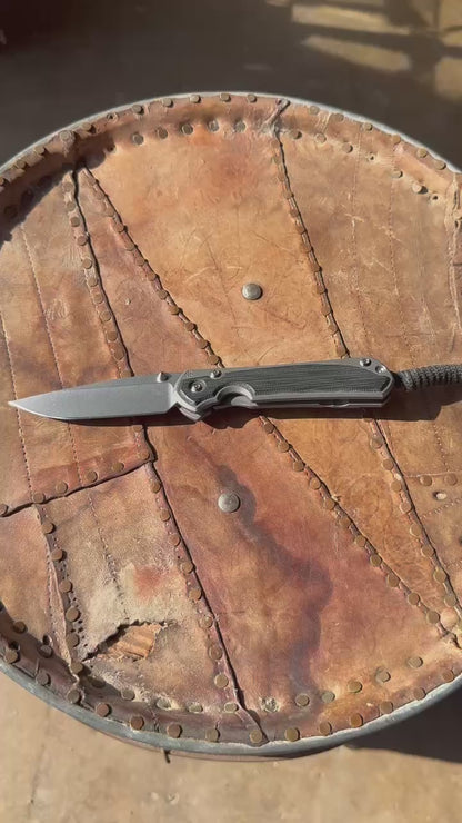 Chris Reeve Small Sebenza 31 S31-1200 Black Canvas Micarta inlay EDC folding knife, mint preowned condition, made in USA