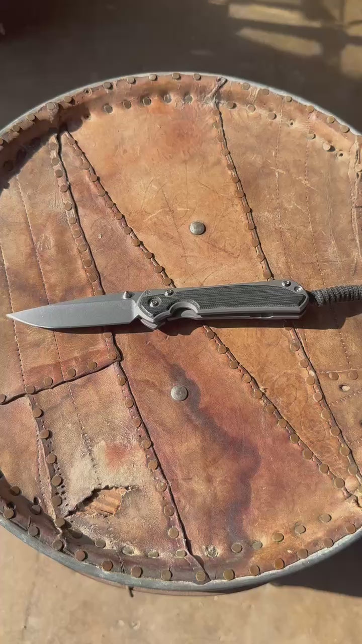 Chris Reeve Small Sebenza 31 S31-1200 Black Canvas Micarta inlay EDC folding knife, mint preowned condition, made in USA