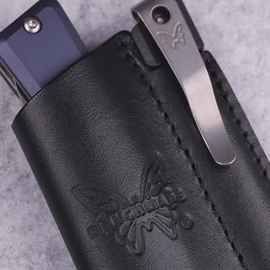 Benchmade 315BK-01 Successor slipjoint pocket knife with burnt brass aluminum handle and black DLC blade — ClassicBlades