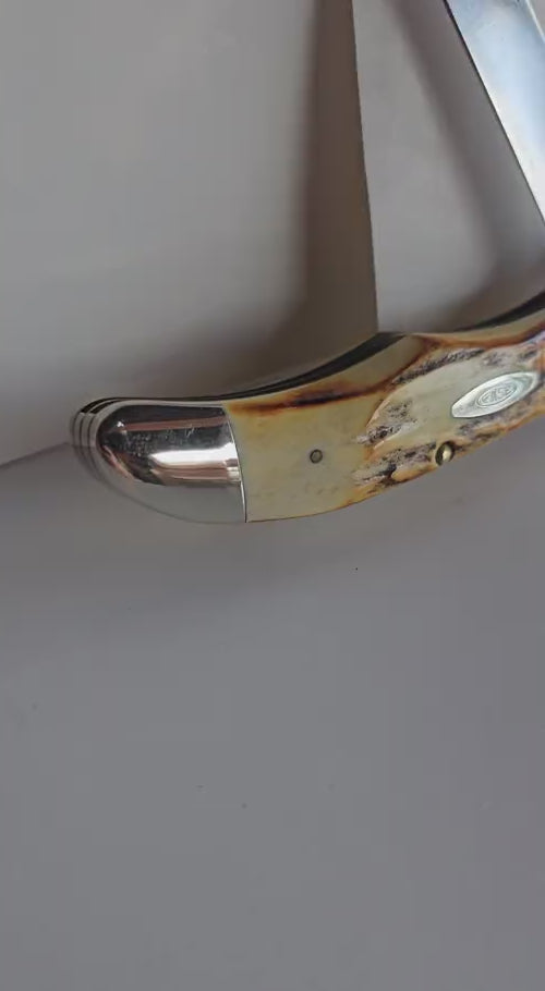 Vintage 1976 Case XX 5265 SAB SSP Folding Hunter Stag