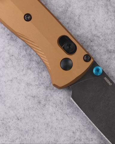 Bugout® | Burnt Brass Aluminum Handle M390 Steel Blade 535BK-07
