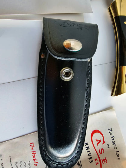 Vintage Case XX 1975 (5 Dot) Shark Tooth LockBack P197 L SSP Single Blade Mint Condition Original Paper, Sheath and Box