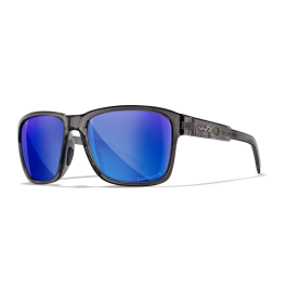 Wiley X WX TREK Gloss Crystal Dark Grey Frame / CAPTIVATE™ Polarized Blue Mirror lenses  M/L AC6TRK09